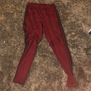 Maroon adidas joggers